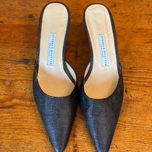 NEW Stubbs and Wootton black jute mules